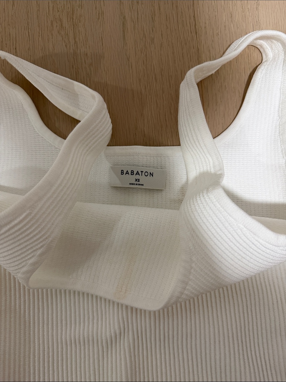 Babaton Cream Ribbed Square-Neck Tank - Picture 2 of 2